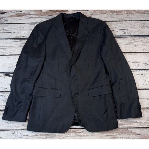 Boss Hugo Boss Blazer Men's 38S Gray Marzotto Wool Sport Coat Jacket 2-Button - Picture 1 of 12